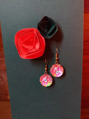 PINK MAGIC GLASS EARRING PINK MAGIC GLASS EARRING