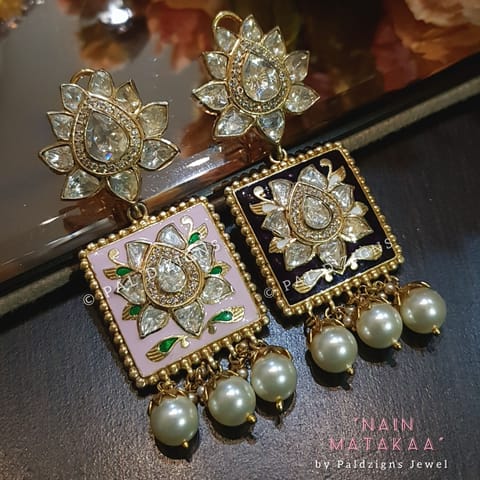 Nain Matakaa Moissanite Polki Earings Nain Matakaa Moissanite Polki Earings