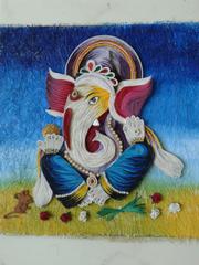 Quilled Ganesha M Quilled Ganesha M