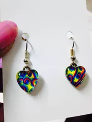 Mor-Pankh Heart Glass Earrings