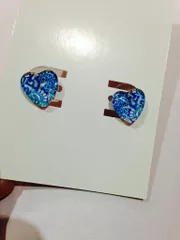 Blueberry Heart Studs
