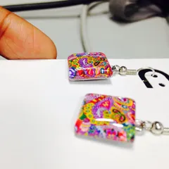 The All Color Earrings - Domed Squares