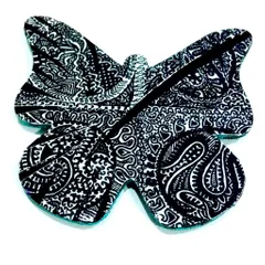 Monochrome Butterfly Wooden Magnet