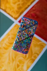 Emerald hand-painted Wallet by khyatisworks side