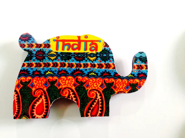 Ethereal  Elephant India Wooden Magnet Khyatiworks