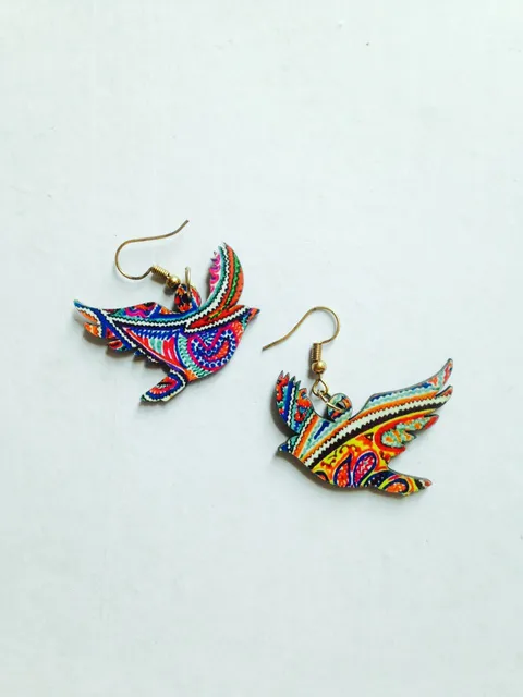 Artwork Wooden Earrings - Of What We Are Birds