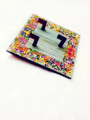Key Holders - Square Wooden Base With Colorisma Artwork Frame