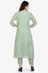 Kiara Pista Green Chanderi Cotton Suit Set
