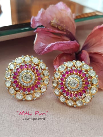 Mithi Puri Moissanite polki Studs Mithi Puri Moissanite polki Studs