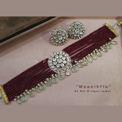 Maanikflu Moissanite Polki Set Maanikflu Moissanite Polki Set