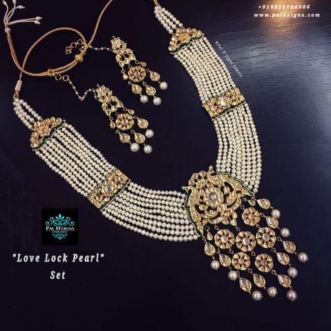 Love Lock pearl kundan set Love Lock pearl kundan set