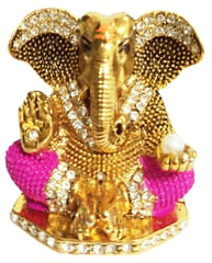 Metal Idol Lord Ganesha (Ganapathi): Collectible Statue of Blessing Ganesh (12136)
