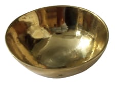 Kansa (Bronze) Massage Bowl: Ayurvedic Body Foot Treatment Instrument (12163)