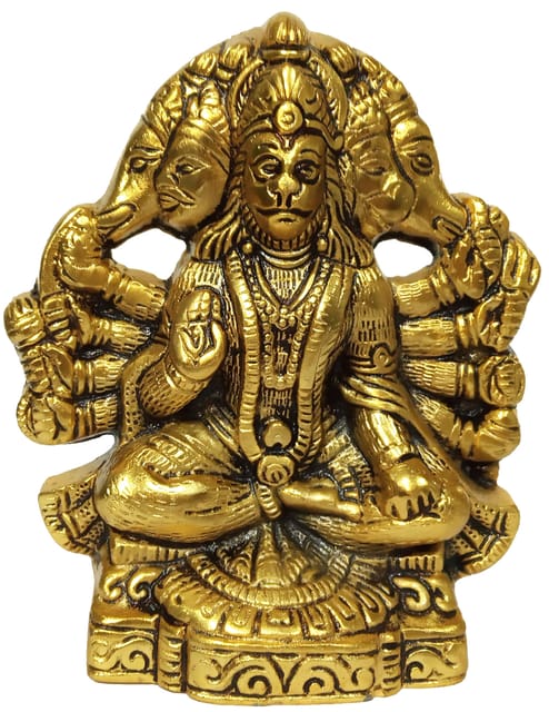 Metal Wall Hanging Idol Panchmukhi Hanuman (12187)