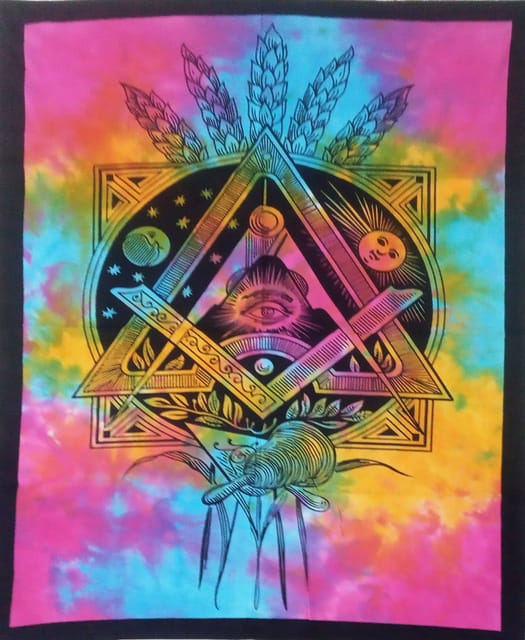 Cotton Wall Poster All-seeing Eye Of Providence: Bohemian Wall Hanging Tapestry (20071)
