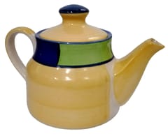 Ceramic Kettle In Rustic Studio Pottery: Artisan Handmade Glazed Tea Coffee Pot, 500 ml (12317A)