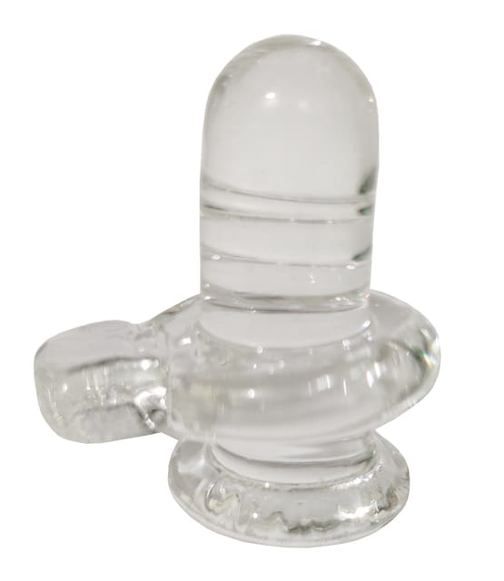 Clear Crystal Idol Shiva Lingam (Sivaling): Collectible Statue For Home Temple (12452)