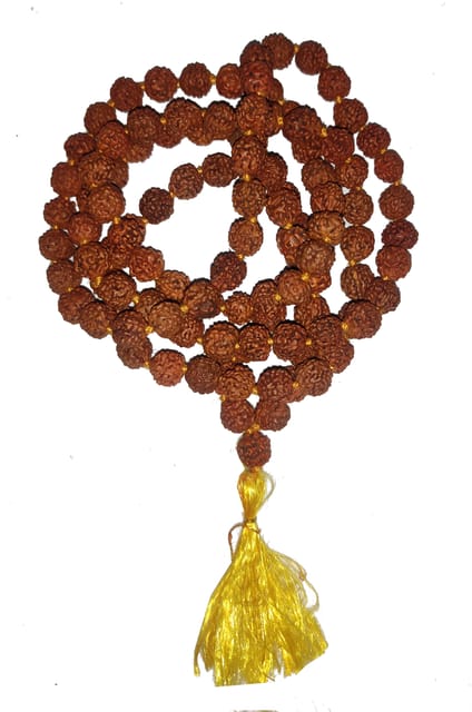 Rudraksha String Mala for All Rashis in 5 Mukhi Rudraksh: 108 + 1 Prayer Beads, Unisex (12457A)