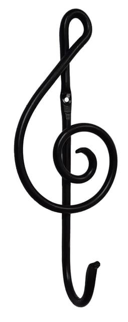 Iron Door Wall Hook Hanger Music Note: For Clothes Keys Chimes Photos Decoration (12459B)