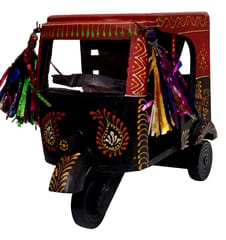 Wooden Handcrafted Miniature Indian Auto Rickshaw (auto01)