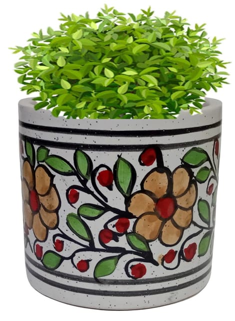 Ceramic Planter Bowl: Indoor Outdoor Table Flower Pot (12553)