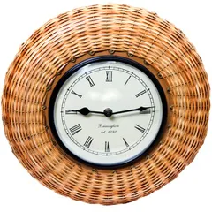 Braids Covered Wooden Clock clock73