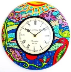 Analog Wall Clock (Multicolor, With Glass) clock60
