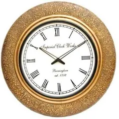 Analog Wall Clock (Gold) clock63