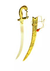 Royal Indian Sword with Iron Blade and Brass Scabbard (a36)