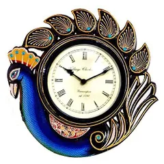 Peacock wall clock for living room 12X12 inch  (clock91a)