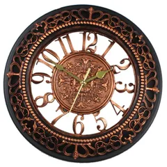 Wall clock with metallic numbers 12 inch (clock94b)