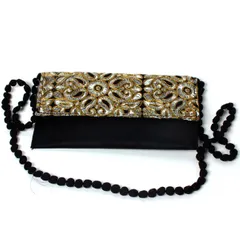 Traditional Indian Women's Clutch Black (purse12b)