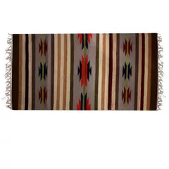 All-Season Area Rug / Carpet / Dhurrie in Wool - "Fireworks": Handwoven by master artisans in Medium Size,10.6 Squre ft (10066g)