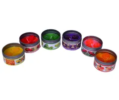 Fruit scented wax candles Set of 6, Long lasting aroma (10403)