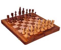 Wooden Chess Set with Medieval Design Pieces "Mughal Army" (10412)