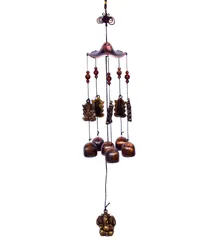 Hanging Ganeshas Feng Shui Wind Chimes for Good luck & Positive Energy (10425)