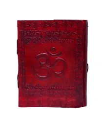 Leather Diary / Journal with Naturally Trated Paper with Omkar (10445)