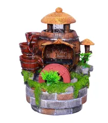 Water Fountain "Waterfall On My Farm" with Rolling Water-wheel For Home Décor (10499)
