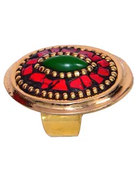 Vintage Collection Cocktail Ring For Women "Crimson Hues" (30002)