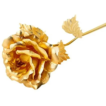 Gold Rose In Classy Gift Box (10629)