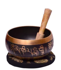 Handmade 5.5 Inches Bell Metal Tibetan Buddhist Singing Bowl (10638)