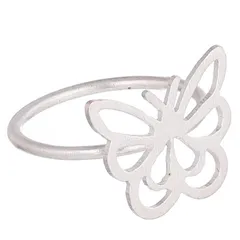 Ring "Indian Butterfly": Sterling Silver Ring Made by Master Artisans (30040)