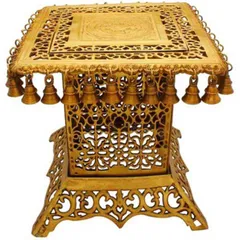 Pure Brass Stool, Pedestal Side Table for living room Indian Ethnic Furniture Brass Table Indian Stool Side Table   (10804)