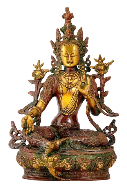 Buddhist Deity Tara Bodhisattva Beautiful Brass Statue 10838
