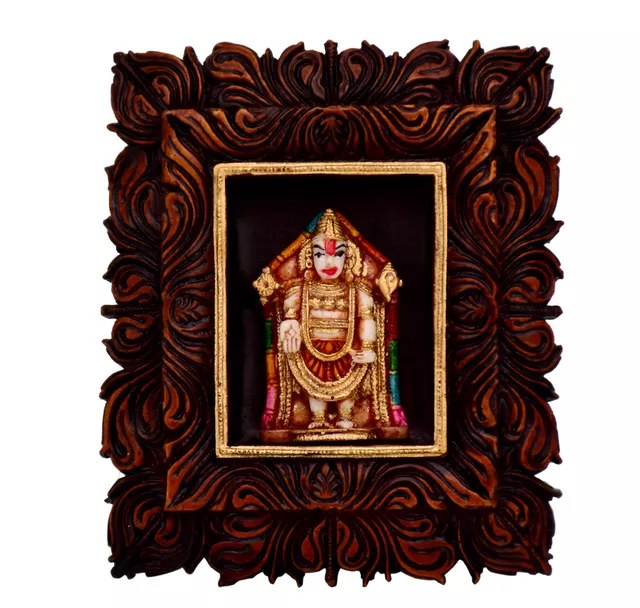 Tirupati Balaji Venkateshwara Statue: Sculpted in Poly Resin for Home Temple, Office Table, Car Dashboard or Shop Puja Shelf (10797)