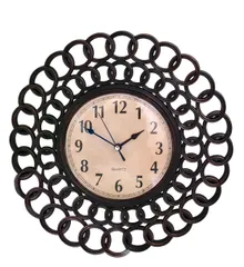 Wall Clock Antique Metal Finish & Vintage-feel Dia (10770)