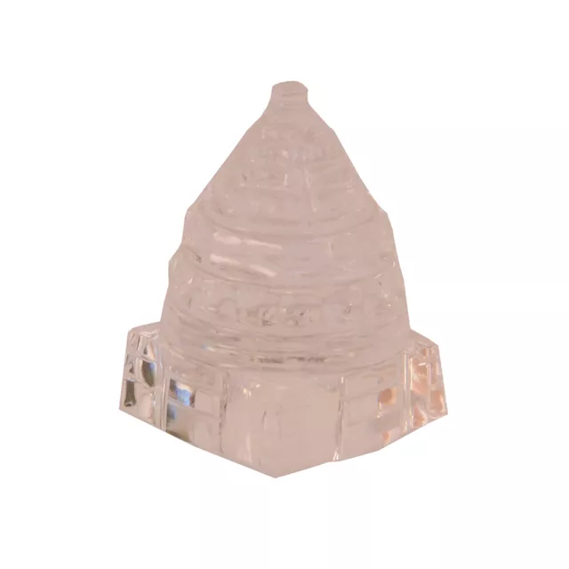 Clear Crystal Quartz Sri Yantra (Lakshmi Yantra / Sri Chakra): Hand Polished 100% Natural Authentic Spiritual Device (10977)