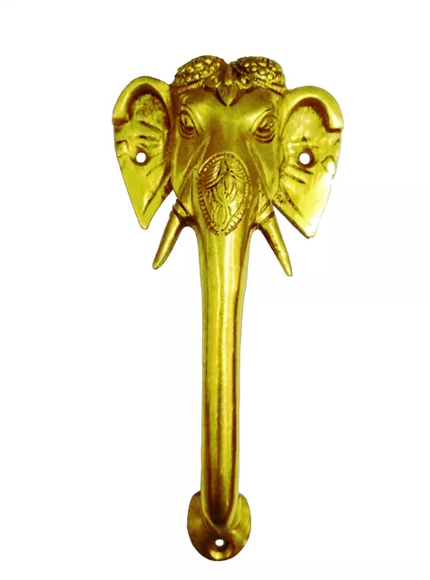 Brass Handle: Elephant Shape Vintage Design Grip For Doors, Windows Or Cupboards (11021)