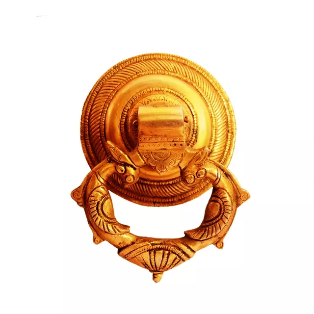 Brass Door Knocker Drawer Pull Ring Handle Knob 'Royal Touch' (11134)