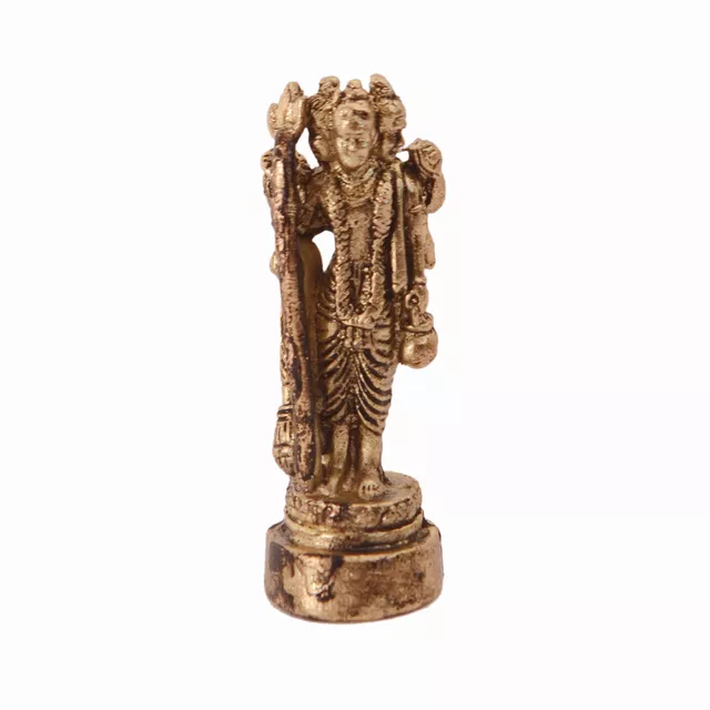 Rare Miniature Statue Dattatreya (Brahma-Vishnu-Shiva), Holy Trinity of Hindu Gods: Unique Collectible Gift (11169)